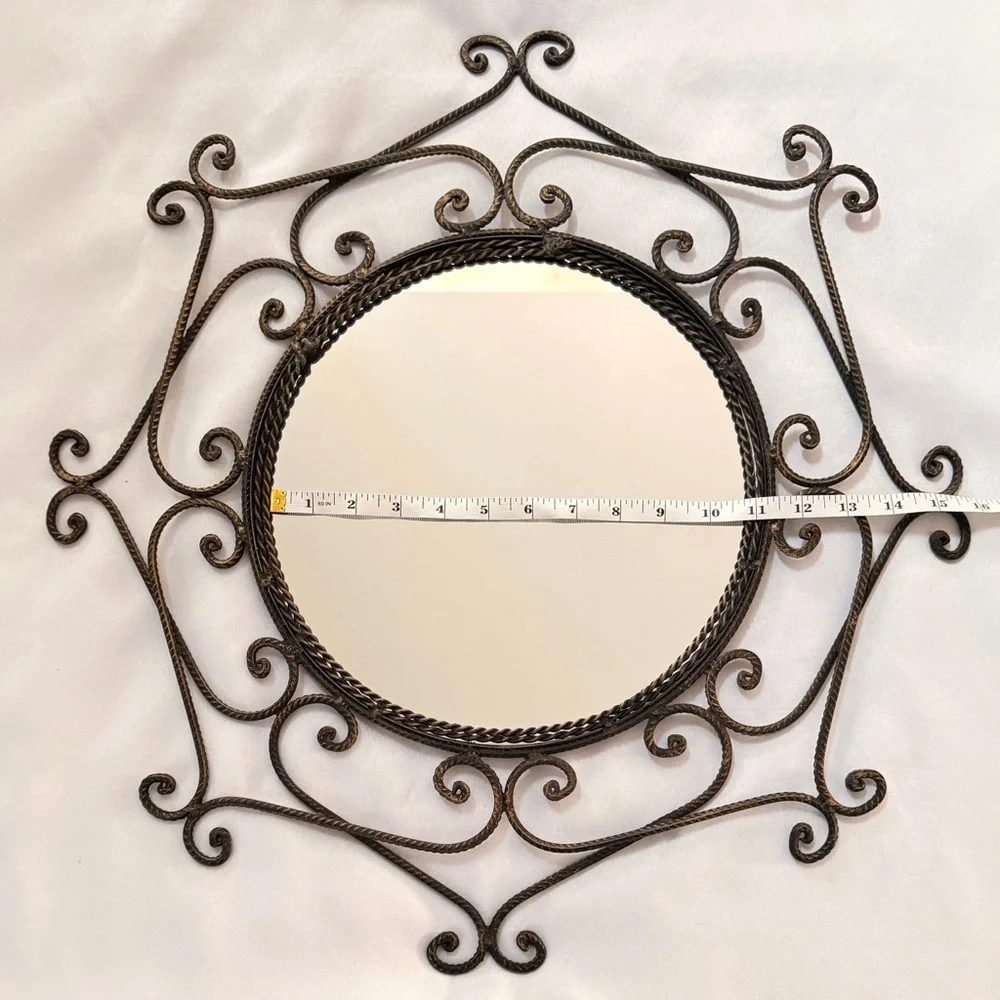 Vintage 80’s Wrought Iron Wall Mirror